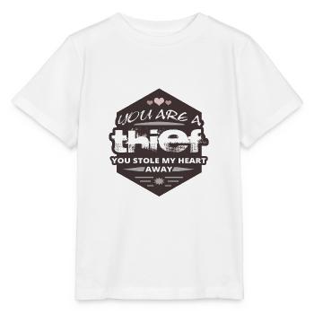 Thief, You Stole My Heart Away - Stanley/Stella MINI CREATOR Kids’ T-Shirt - white - Front - Maike (125cm)