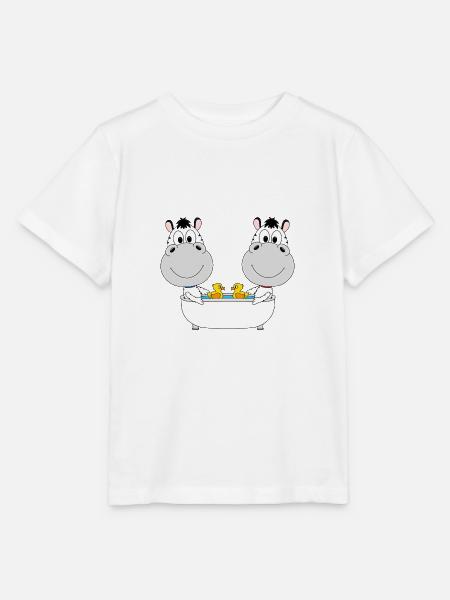 ZEBRAS - ZEBRA - BADEWANNE - BADEN - TIERE - Stanley/Stella Kinder T-Shirt MINI CREATOR - Weiß