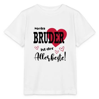 Baby child birthday gift very best brother - Stanley/Stella MINI CREATOR Kids’ T-Shirt - white - Front - Maike (125cm)