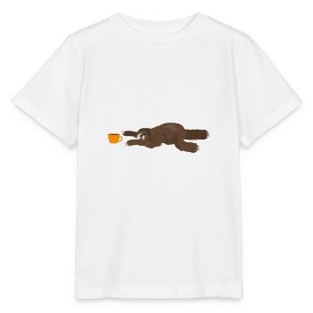 Der Kaffee ist kaputt! - Faultier - Stanley/Stella Kinder T-Shirt MINI CREATOR  - Weiß - Vorne - Maike (125cm)