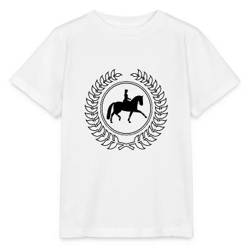 Dressur Elite Emblem - Stanley/Stella Kinder T-Shirt MINI CREATOR  - Weiß - Vorne - Maike (125cm)