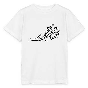 Blumen: Edelweiss - T-shirt bio MINI CREATOR Stanley/Stella Enfant - blanc - Devant - Maike (125cm)