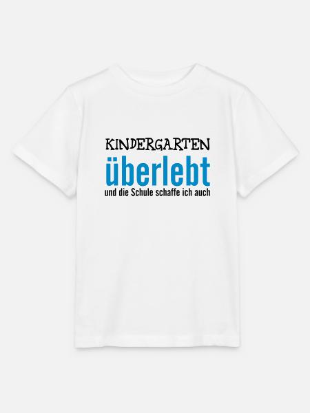 Kindergarten überlebt - Stanley/Stella Kinder T-Shirt MINI CREATOR  - Weiß