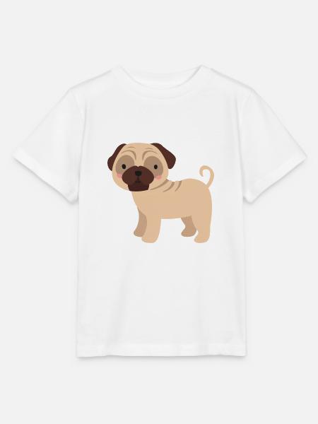 Mops - Stanley/Stella Kinder T-Shirt MINI CREATOR  - Weiß