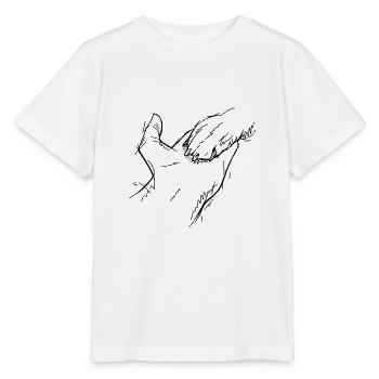 Gib Pfote Hand Hund Pfote - Stanley/Stella Kinder T-Shirt MINI CREATOR  - Weiß - Vorne - Maike (125cm)