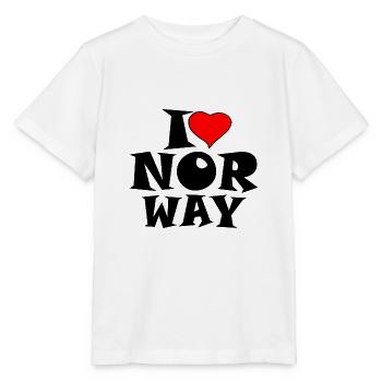 Norge - Jeg elsker Norge - Jeg elsker Norge - Stanley/Stella T-shirt MINI CREATOR til børn - hvid - Foran - Maike (125cm)