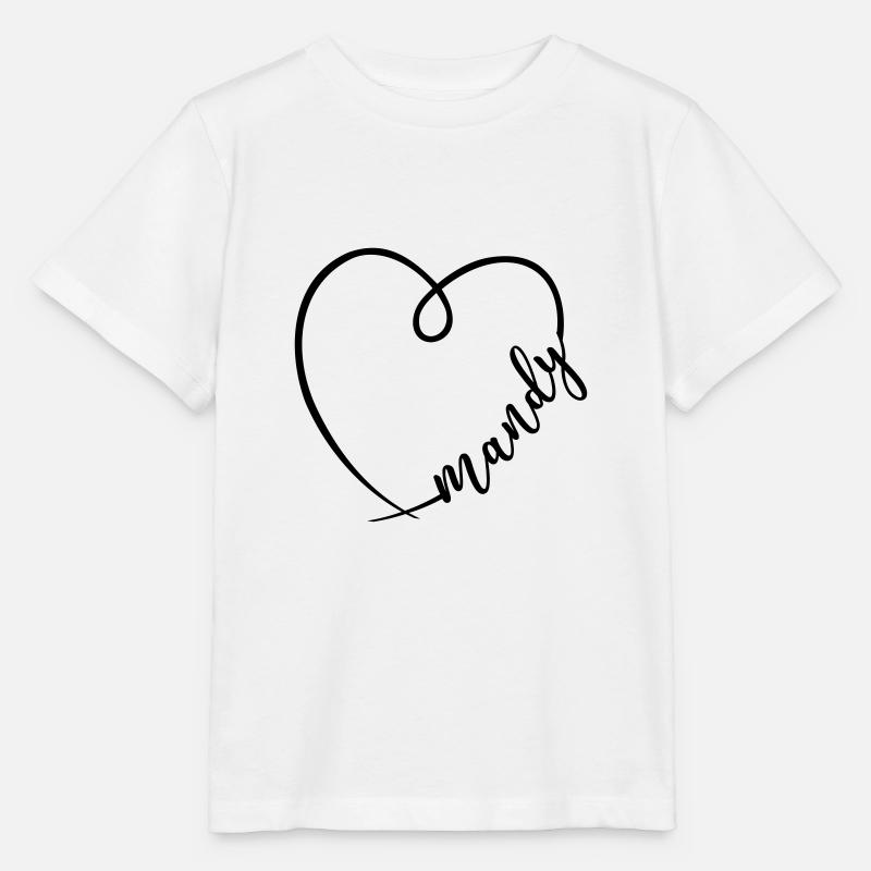 Mandy Nom Prénom Heart Drawing - T-shirt bio MINI CREATOR Stanley/Stella Enfant - blanc