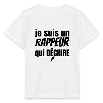 rappeur qui déchire - T-shirt bio MINI CREATOR Stanley/Stella Enfant - blanc - Devant - Maike (125cm)