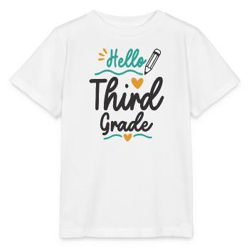 Hallo Lehrerschüler der dritten Klasse - Stanley/Stella Kinder T-Shirt MINI CREATOR  - Weiß - Vorne - Maike (125cm)