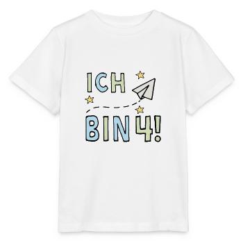 Ich bin vier - Stanley/Stella Kinder T-Shirt MINI CREATOR  - Weiß - Vorne - Maike (125cm)