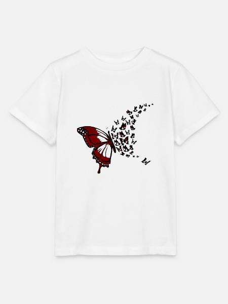 Schmetterlingsschwarm - Stanley/Stella Kinder T-Shirt MINI CREATOR - Weiß