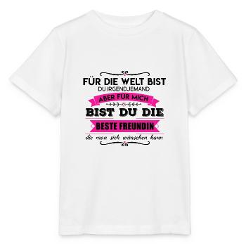 Partnerlook Beste Freundinnen - Stanley/Stella Kinder T-Shirt MINI CREATOR  - Weiß - Vorne - Maike (125cm)
