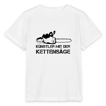 Künstler mit der Kettensäge Holz schnitzen - Stanley/Stella Kinder T-Shirt MINI CREATOR  - Weiß - Vorne - Maike (125cm)