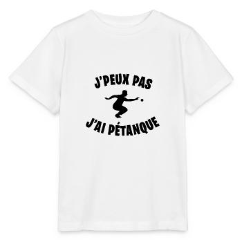Ich kann nicht, ich habe Pétanque - Stanley/Stella Kinder T-Shirt MINI CREATOR  - Weiß - Vorne - Maike (125cm)