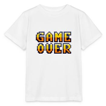 Game Over retrogaming vintage pixels - T-shirt bio MINI CREATOR Stanley/Stella Enfant - blanc - Devant - Maike (125cm)