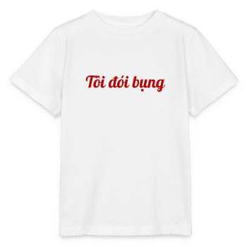 I am hungry - Vietnamese red - Stanley/Stella MINI CREATOR Kids’ T-Shirt - white - Front - Maike (125cm)