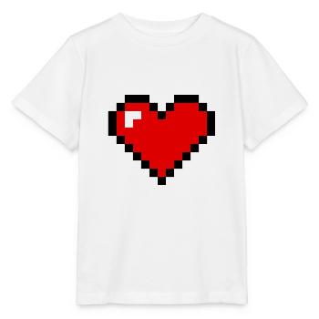 coeur de pixel - T-shirt bio MINI CREATOR Stanley/Stella Enfant - blanc - Devant - Maike (125cm)