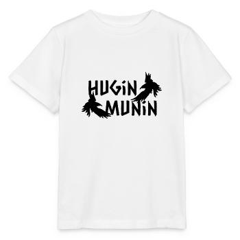 Hugin et Munin Corbeau d’Odin Proverbes cool - T-shirt bio MINI CREATOR Stanley/Stella Enfant - blanc - Devant - Maike (125cm)