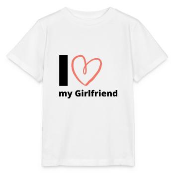 I Love my Girlfriend - Geschenkidee Freundin Girls - Stanley/Stella Kinder T-Shirt MINI CREATOR  - Weiß - Vorne - Maike (125cm)