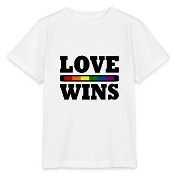 Love wins - Stanley/Stella MINI CREATOR Kids’ T-Shirt - white - Front - Maike (125cm)