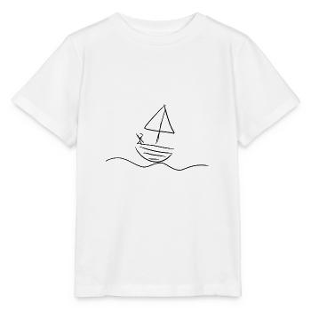Eau de bateau - T-shirt bio MINI CREATOR Stanley/Stella Enfant - blanc - Devant - Maike (125cm)