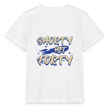 Shorty Hit Forty Hello Forties Turning 40th Bday - Stanley/Stella MINI CREATOR Kids’ T-Shirt - white - Front - Maike (125cm)