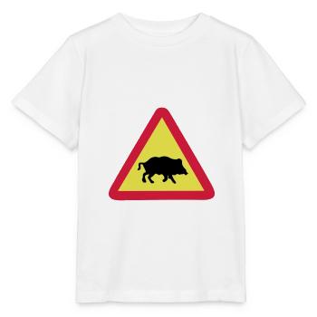 enseigne cochon - T-shirt bio MINI CREATOR Stanley/Stella Enfant - blanc - Devant - Maike (125cm)