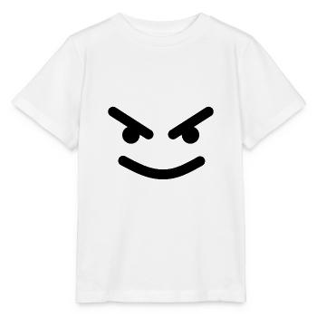 Naughty Arrogant Face Grin Gift Idea - Stanley/Stella MINI CREATOR Kids’ T-Shirt - white - Front - Maike (125cm)