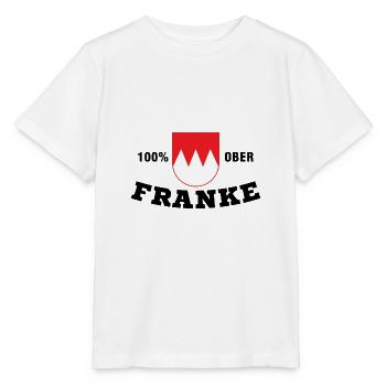 Oberfranke Geschenk Frankenland Dialekt Wappen - Stanley/Stella Kinder T-Shirt MINI CREATOR  - Weiß - Vorne - Maike (125cm)