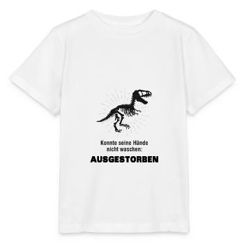 Corona Virus Grippe lustige Sprüche Geschenk Dino - Stanley/Stella Kinder T-Shirt MINI CREATOR  - Weiß - Vorne - Maike (125cm)