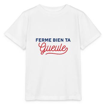 Ferme bien ta gueule - T-shirt bio MINI CREATOR Stanley/Stella Enfant - blanc - Devant - Maike (125cm)