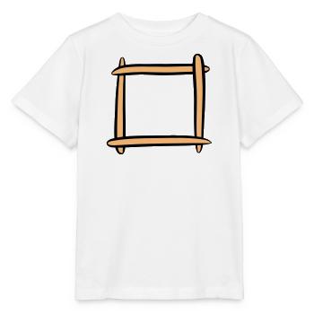 Dekorativer Holzrahmen / Bilderrahmen. Vorlage. - Stanley/Stella Kinder T-Shirt MINI CREATOR  - Weiß - Vorne - Maike (125cm)