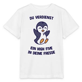 Vogel Tier Humorvoll Pinguin Statement Arktis - Stanley/Stella Kinder T-Shirt MINI CREATOR  - Weiß - Vorne - Maike (125cm)