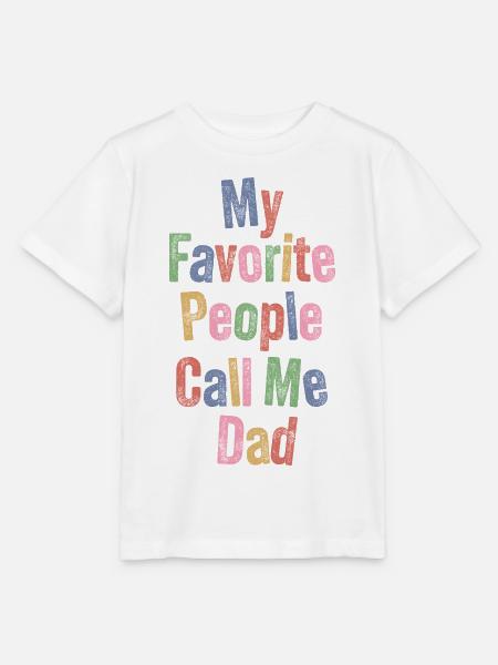 Lieblingsmenschen nennen mich Dad – Vatertagsshirt - Stanley/Stella Kinder T-Shirt MINI CREATOR - Weiß