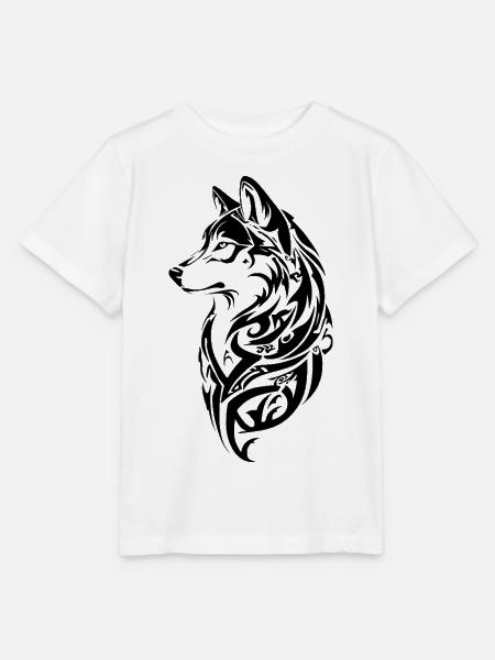 Nordischer Wolf Tribal Tattoo - Stanley/Stella Kinder T-Shirt MINI CREATOR  - Weiß