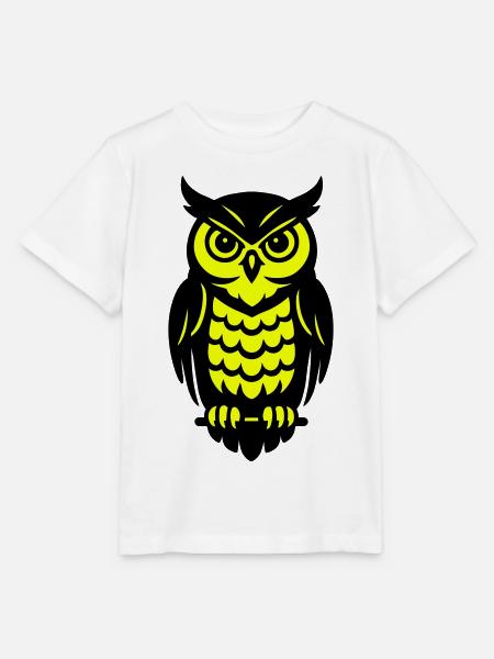 Pop Art Eulen Design - Stanley/Stella Kinder T-Shirt MINI CREATOR - Weiß