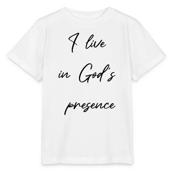 Gottes Gegenwart Christliche Geschenke für Christ - Stanley/Stella Kinder T-Shirt MINI CREATOR  - Weiß - Vorne - Maike (125cm)