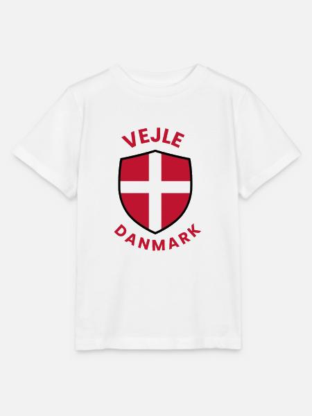 Vejle, Dänemarks Flaggenschild - Stanley/Stella Kinder T-Shirt MINI CREATOR - Weiß