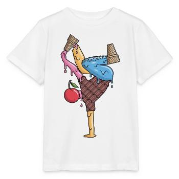 Breakdance Eiscreme Tanz Breakdancer Breakdancing - Stanley/Stella MINI CREATOR Kids’ T-Shirt - white - Front - Maike (125cm)