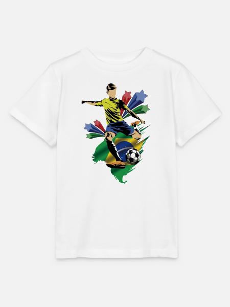 Brasilien - Brasilien - Flaggen - Stanley/Stella Kinder T-Shirt MINI CREATOR - Weiß