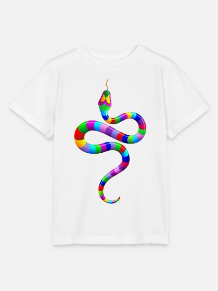 Prismatischer Schlangentraum - Stanley/Stella Kinder T-Shirt MINI CREATOR  - Weiß