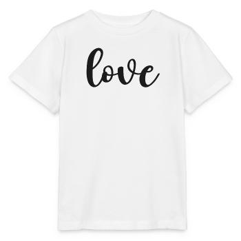 Lettrage d’amour en calligraphie Amour - T-shirt bio MINI CREATOR Stanley/Stella Enfant - blanc - Devant - Maike (125cm)