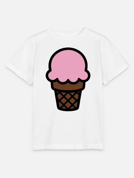 Eiscreme Waffel Icon - Stanley/Stella Kinder T-Shirt MINI CREATOR  - Weiß