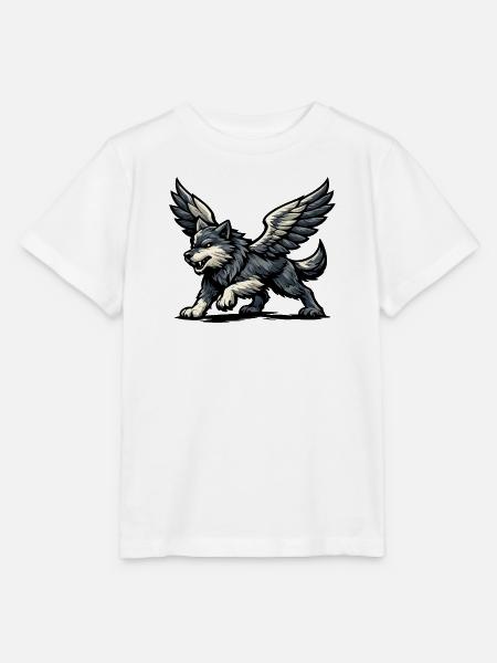 Flügelwolf Majestätisch - Stanley/Stella Kinder T-Shirt MINI CREATOR - Weiß