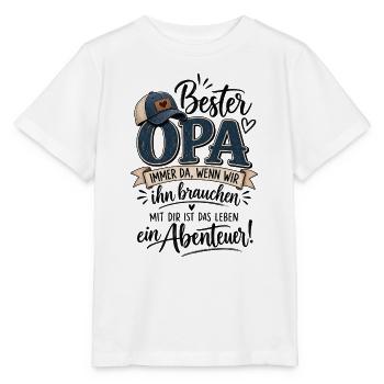 Bester Opa – Immer da, wenn wir ihn brauchen - Stanley/Stella Kinder T-Shirt MINI CREATOR  - Weiß - Vorne - Maike (125cm)
