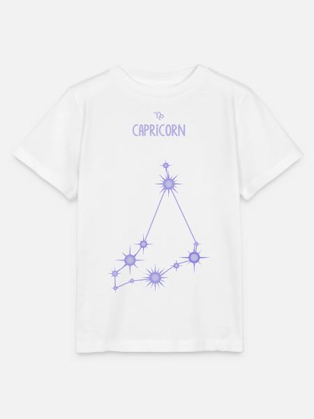 Steinbock Sternzeichen Sternbild Lila - Stanley/Stella Kinder T-Shirt MINI CREATOR  - Weiß