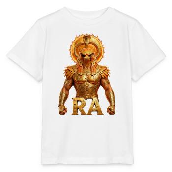 Ra - Ägyptischer Sonnengott | Goldener Falken - Stanley/Stella Kinder T-Shirt MINI CREATOR  - Weiß - Vorne - Maike (125cm)