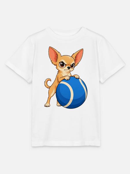 Chihuahua-Riesen-Tennisball - Stanley/Stella Kinder T-Shirt MINI CREATOR  - Weiß