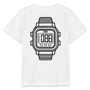 Digitale Armbanduhr - Stanley/Stella Kinder T-Shirt MINI CREATOR  - Weiß - Vorne - Maike (125cm)