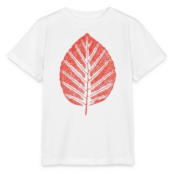 Buchenblatt / Blatt Rotbuche - Wald & Botanik - Stanley/Stella Kinder T-Shirt MINI CREATOR  - Weiß - Vorne - Maike (125cm)